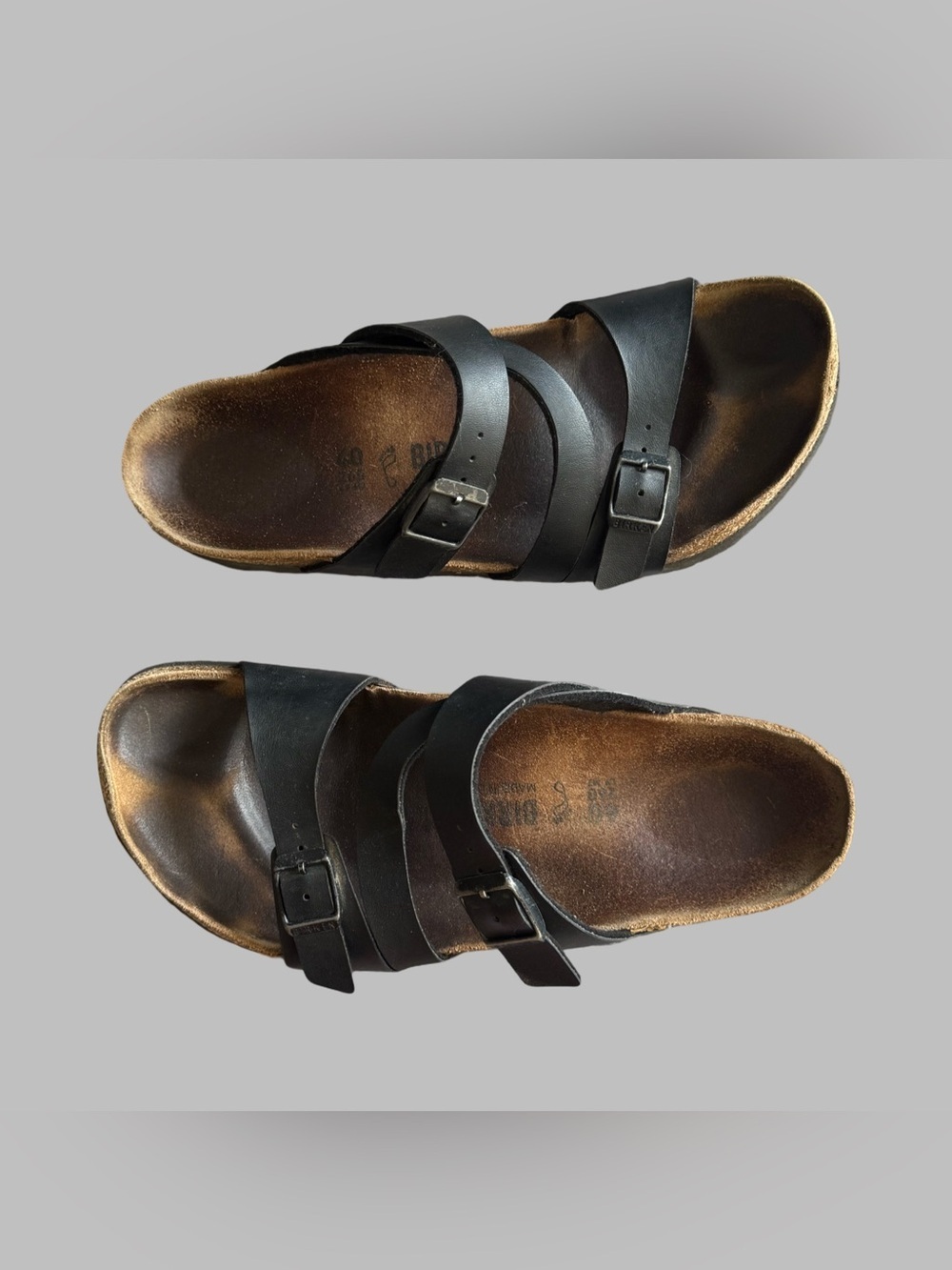 BIRKENSTOCKS Women’s Salina Black Two-Strap Buckle Sandals Size 40 (9)